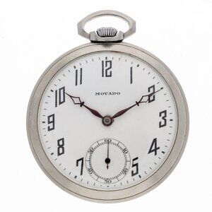 WATCH Movado Pocket watch white SS MN